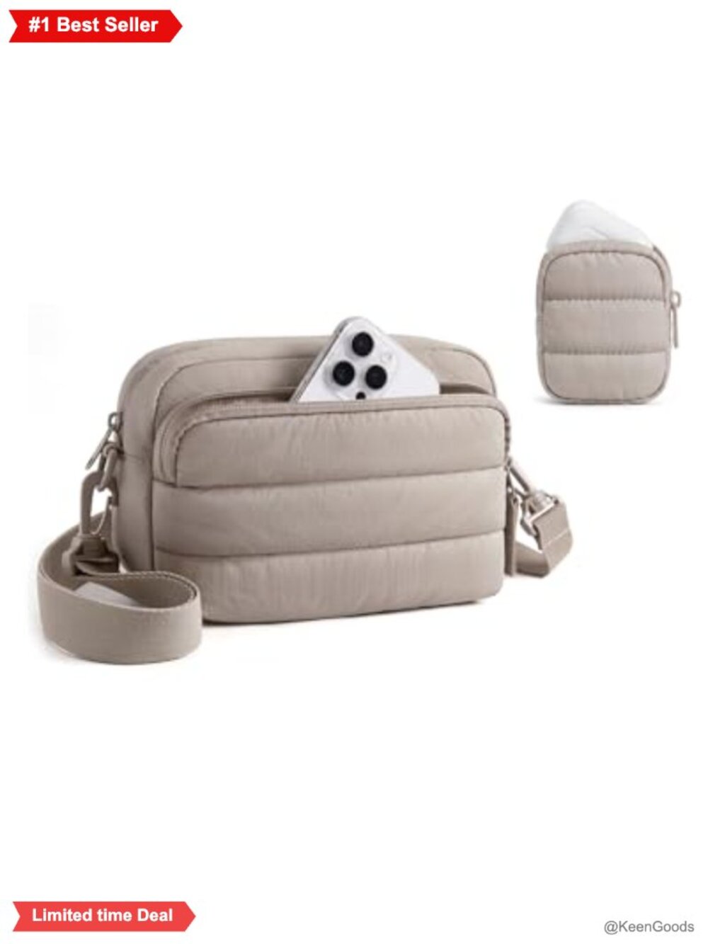 Crossbody Bag Women Mini Travel Purse Puffy Hobo Handbag Nylon